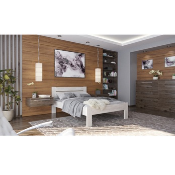 Postel JOHANA II buk/bílá, 140x200 cm 1