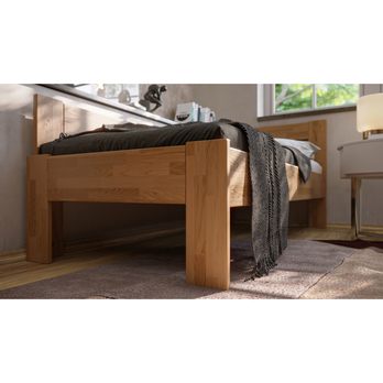 Rohová postel JOHANA levá, dub/světlý ořech, 80x200 cm 3