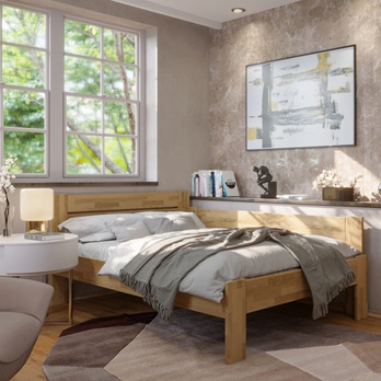 Rohová postel JOHANA dub/pravá, 120x200 cm 1