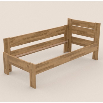 Rohová postel JOHANA levá, dub/přírodní, 100x200 cm 2