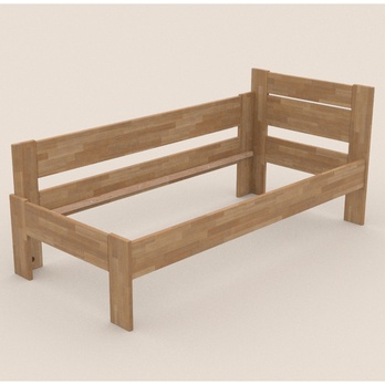 Rohová postel JOHANA levá, buk/přírodní, 100x200 cm 2