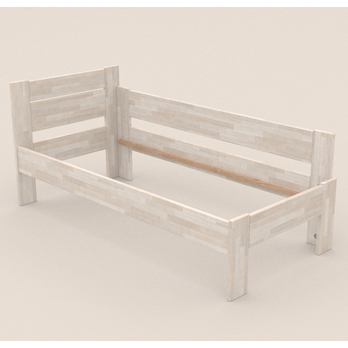 Rohová postel JOHANA pravá, buk/bílá, 80x200 cm 2