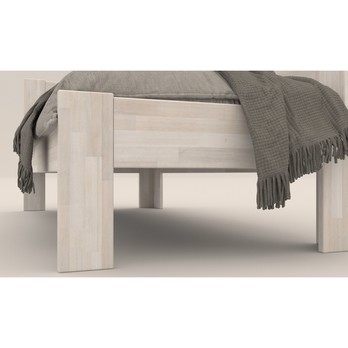 Rohová postel JOHANA pravá, buk/bílá, 80x200 cm 3