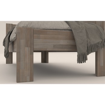 Rohová postel JOHANA pravá, buk/šedá, 80x200 cm 3