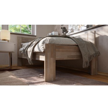 Rohová postel JOHANA pravá, buk/šedá, 80x200 cm 6