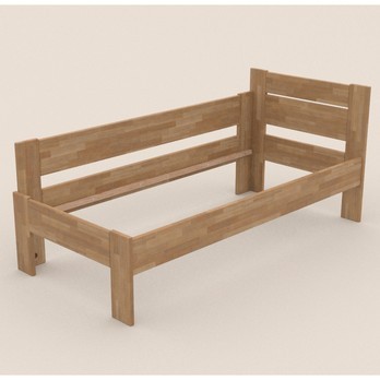 Rohová postel JOHANA levá, buk/přírodní, 80x200 cm 2