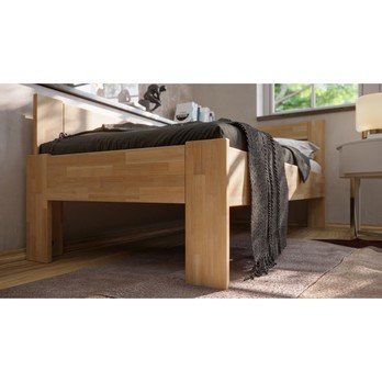 Rohová postel JOHANA levá, buk/přírodní, 80x200 cm 6