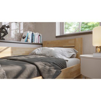 Rohová postel JOHANA levá, buk/přírodní, 80x200 cm 7