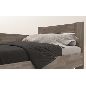 Rohová postel JOHANA levá, buk/šedá, 80x200 cm 2