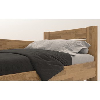 Rohová postel JOHANA levá, dub/přírodní, 80x200 cm 4