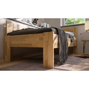 Rohová postel JOHANA levá, dub/přírodní, 80x200 cm 6