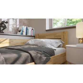 Rohová postel JOHANA levá, dub/přírodní, 80x200 cm 7