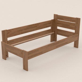 Rohová postel JOHANA levá, dub/světlý ořech, 80x200 cm 2