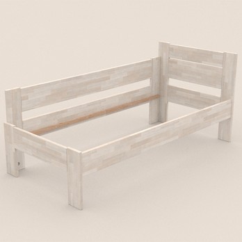 Rohová postel JOHANA levá, buk/bílá, 90x200 cm 2