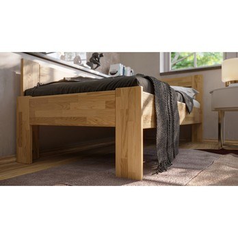 Rohová postel JOHANA levá, dub/přírodní, 90x200 cm 5