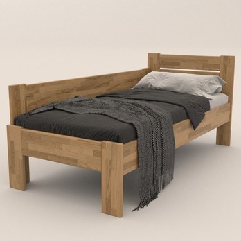 Rohová postel JOHANA levá, dub/přírodní, 90x200 cm 6