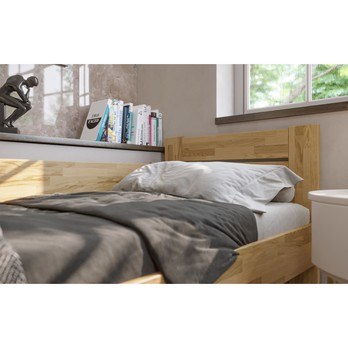 Rohová postel JOHANA levá, dub/přírodní, 90x200 cm 7