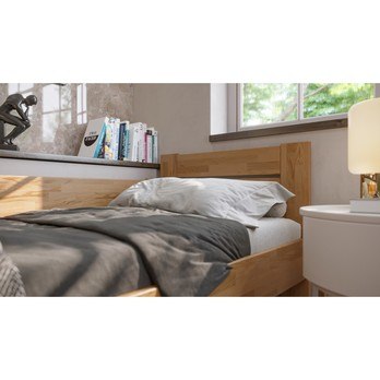 Rohová postel JOHANA levá, dub/světlý ořech, 90x200 cm 4