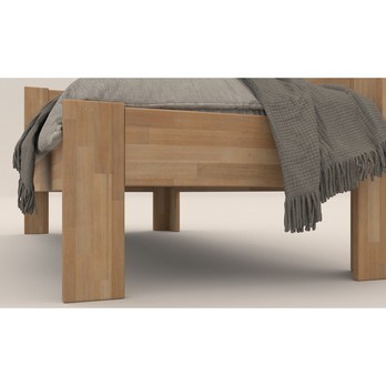 Rohová postel JOHANA pravá, buk/přírodní, 100x200 cm 3