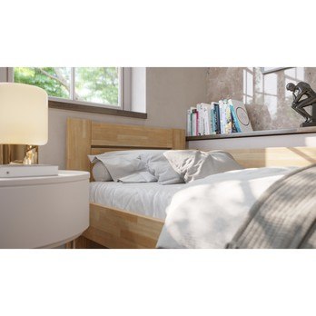 Rohová postel JOHANA pravá, buk/přírodní, 100x200 cm 4