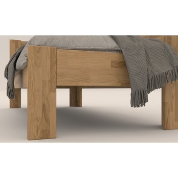 Rohová postel JOHANA pravá, dub/přírodní, 100x200 cm 4