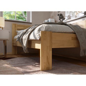 Rohová postel JOHANA pravá, dub/přírodní, 100x200 cm 6