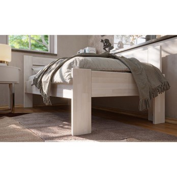 Rohová postel JOHANA pravá, buk/bílá, 100x200 cm 6