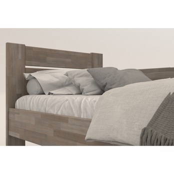 Rohová postel JOHANA pravá, buk/šedá, 90x200 cm 4