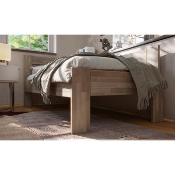 Rohová postel JOHANA pravá, buk/šedá, 90x200 cm 5