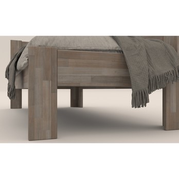 Rohová postel JOHANA pravá, buk/šedá, 100x200 cm 3