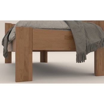 Rohová postel JOHANA pravá, dub/světlý ořech, 100x200 cm 3