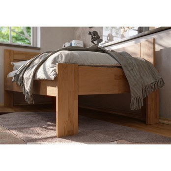 Rohová postel JOHANA pravá, dub/světlý ořech, 100x200 cm 5