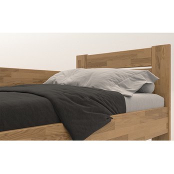 Rohová postel JOHANA levá, dub/přírodní, 100x200 cm 4