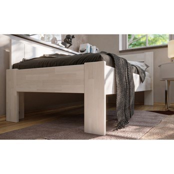 Rohová postel JOHANA levá, buk/bílá, 100x200 cm 5