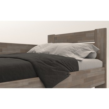 Rohová postel JOHANA levá, buk/šedá, 100x200 cm 5