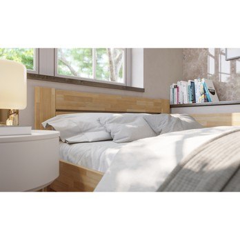 Rohová postel JOHANA pravá, buk/přírodní, 120x200 cm 2