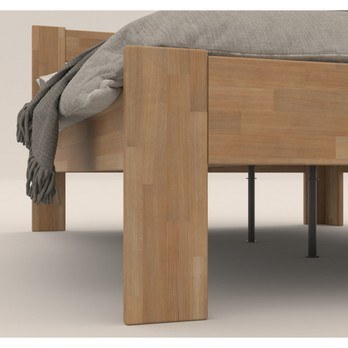 Rohová postel JOHANA pravá, buk/přírodní, 120x200 cm 3