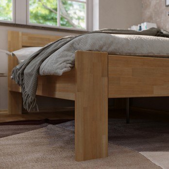 Rohová postel JOHANA pravá, buk/přírodní, 120x200 cm 6