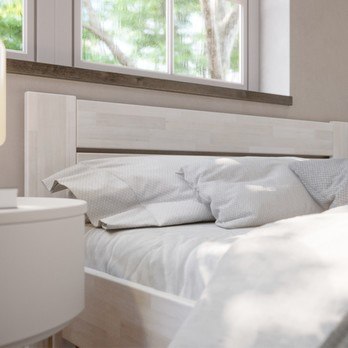 Rohová postel JOHANA pravá, buk/bílá, 120x200 cm 2