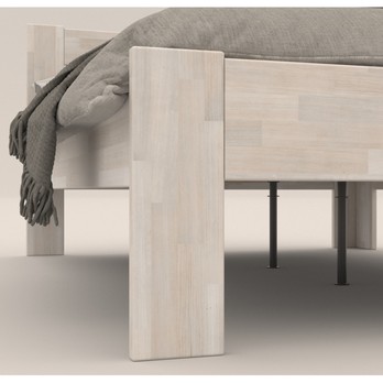 Rohová postel JOHANA pravá, buk/bílá, 120x200 cm 3