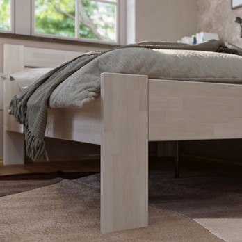 Rohová postel JOHANA pravá, buk/bílá, 120x200 cm 5