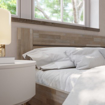 Rohová postel JOHANA pravá, buk/šedá, 120x200 cm 2