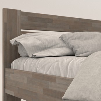 Rohová postel JOHANA pravá, buk/šedá, 120x200 cm 4