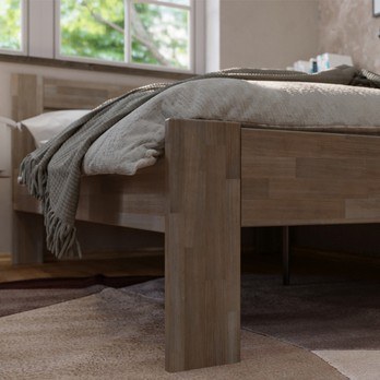 Rohová postel JOHANA pravá, buk/šedá, 120x200 cm 5