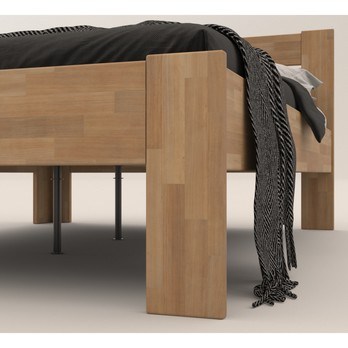 Rohová postel JOHANA levá, buk/přírodní, 120x200 cm 2