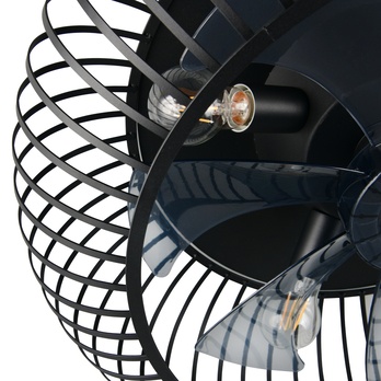 Stropní svítidlo s ventilátorem JOHANNA černá 2