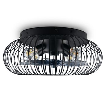 Stropní svítidlo s ventilátorem JOHANNA černá 3