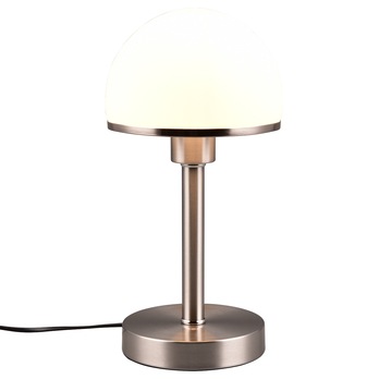 Stolní lampa JOOST II matný nikl/bílá 1