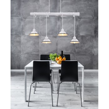 Závěsné svítidlo JOWITA 7 bílá/černá keramika 1