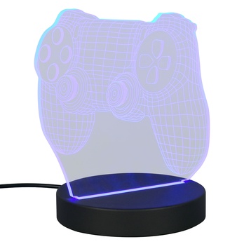 Stolní LED RGB lampa JOY černá/průhledná 4